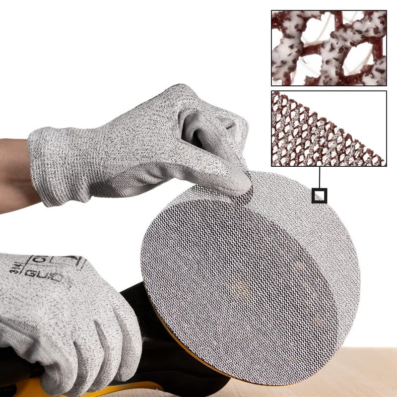 Mirka Abranet Mesh Sandpaper Discs, 6-inch, Grit 150 Hook and Loop Net Sanding Pads for Dust-Free Sanding, Suitable and Efficient for Wood, Metal, Plastic, Lacquer, and More, 50pcs for Orbital Sanders - Image 4